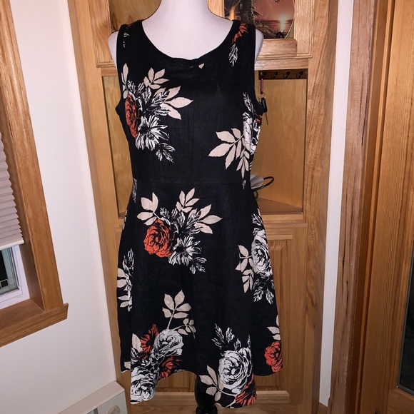 Laura Ashley Dresses & Skirts - Laura Ashley 100% Linen A-line Sleeveless  Dress